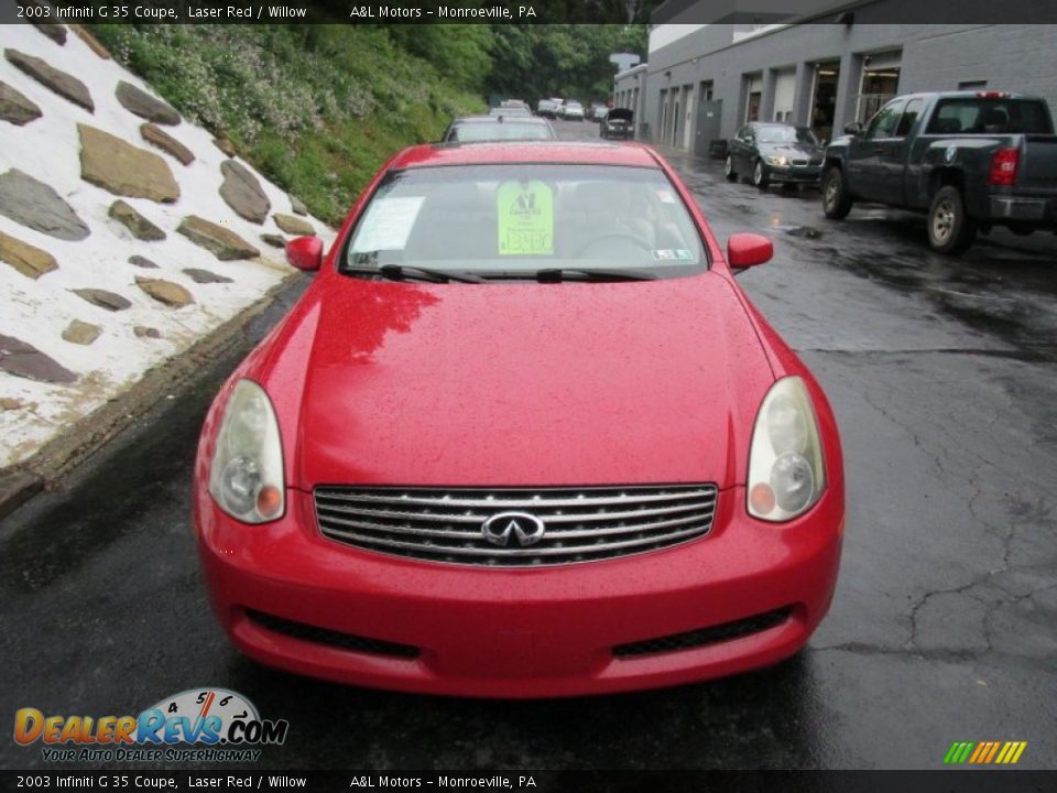 2003 Infiniti G 35 Coupe Laser Red / Willow Photo #8