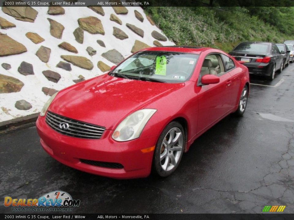 2003 Infiniti G 35 Coupe Laser Red / Willow Photo #9