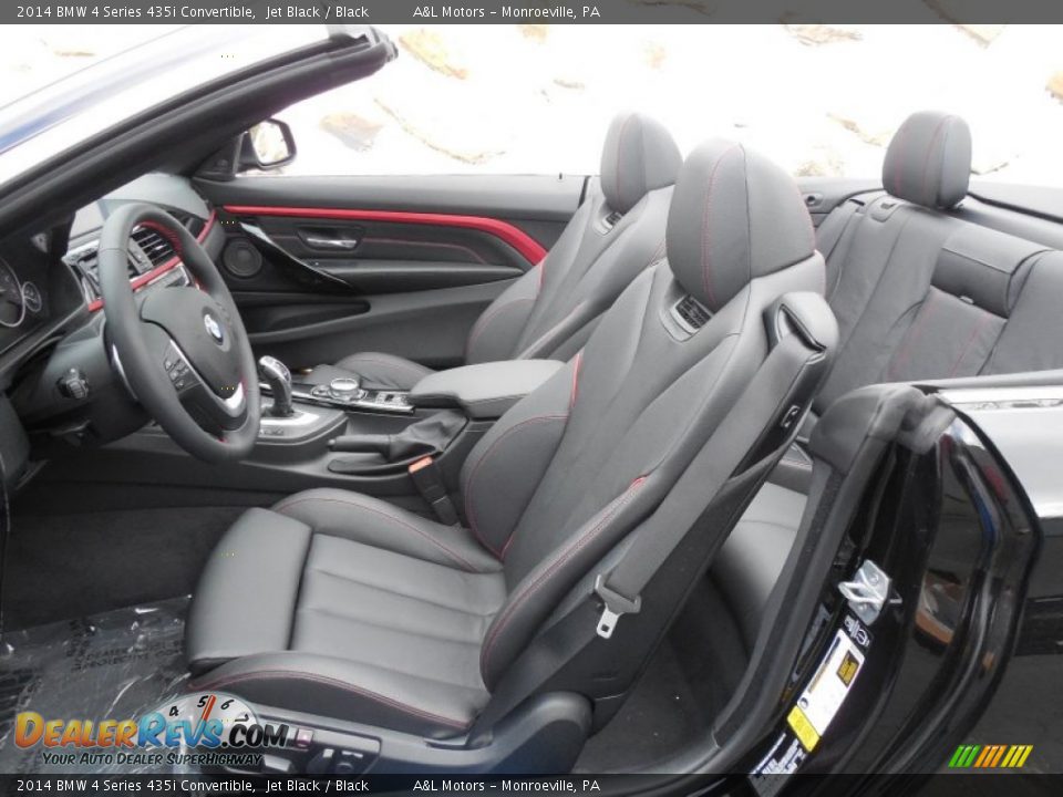 Black Interior - 2014 BMW 4 Series 435i Convertible Photo #12