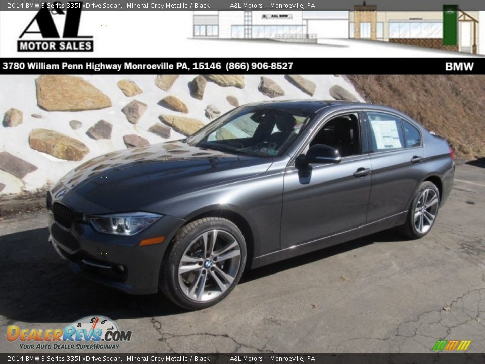 2014 BMW 3 Series 335i xDrive Sedan Mineral Grey Metallic / Black Photo #1