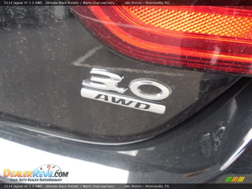 2014 Jaguar XF 3.0 AWD Ultimate Black Metallic / Warm Charcoal/Ivory Photo #6