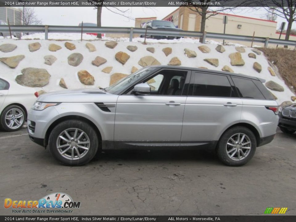 2014 Land Rover Range Rover Sport HSE Indus Silver Metallic / Ebony/Lunar/Ebony Photo #2