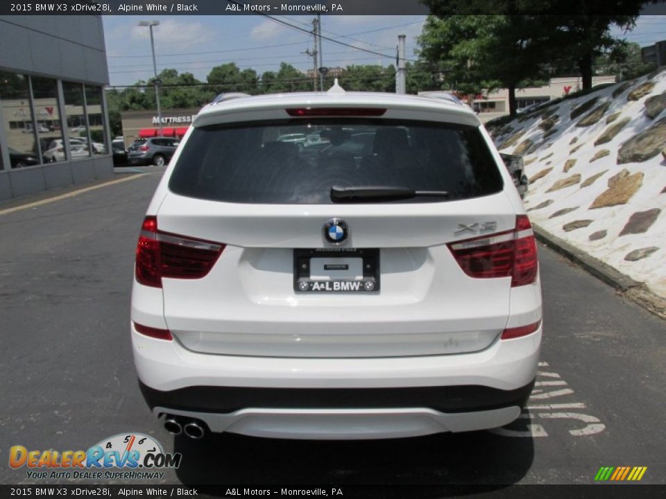 2015 BMW X3 xDrive28i Alpine White / Black Photo #5