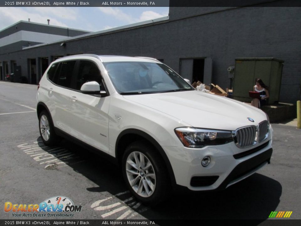 2015 BMW X3 xDrive28i Alpine White / Black Photo #7