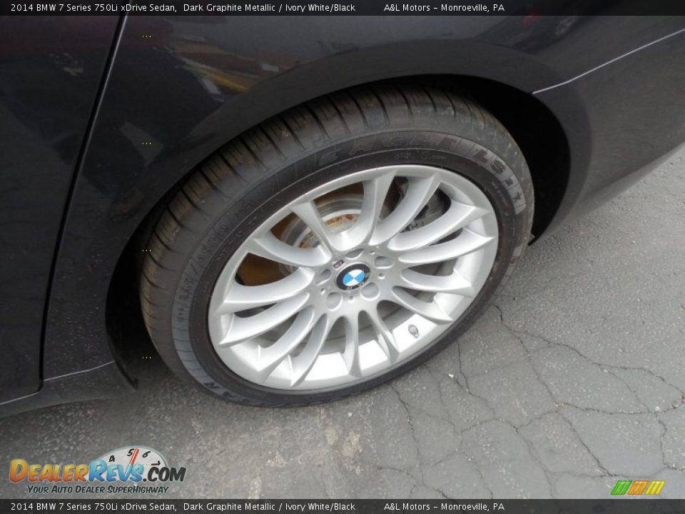 2014 BMW 7 Series 750Li xDrive Sedan Dark Graphite Metallic / Ivory White/Black Photo #3