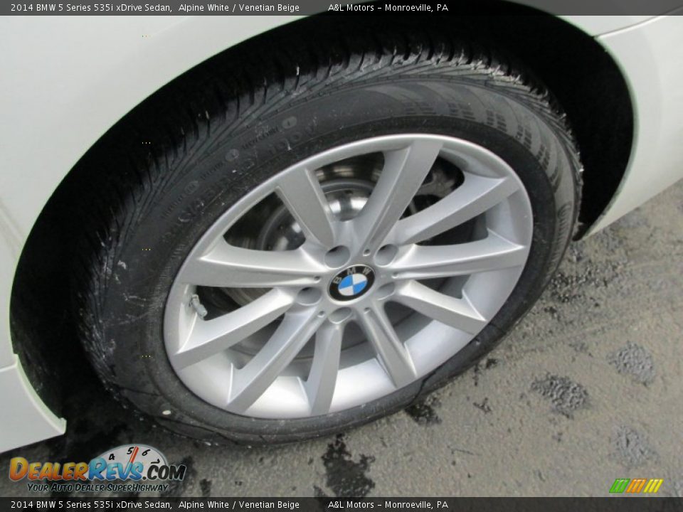 2014 BMW 5 Series 535i xDrive Sedan Alpine White / Venetian Beige Photo #3