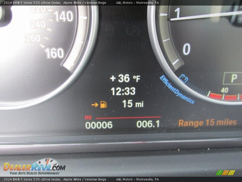 2014 BMW 5 Series 535i xDrive Sedan Alpine White / Venetian Beige Photo #20