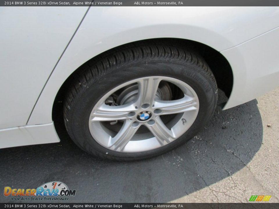 2014 BMW 3 Series 328i xDrive Sedan Alpine White / Venetian Beige Photo #3
