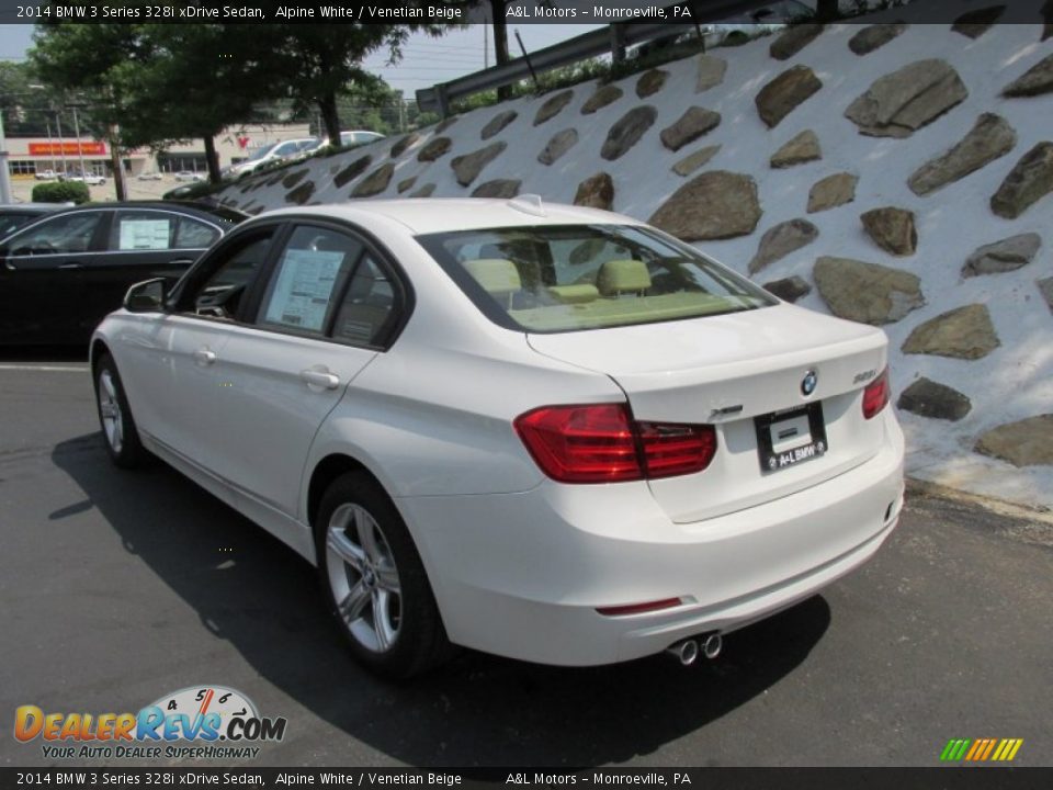 2014 BMW 3 Series 328i xDrive Sedan Alpine White / Venetian Beige Photo #4