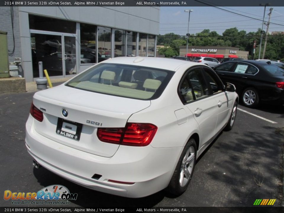 2014 BMW 3 Series 328i xDrive Sedan Alpine White / Venetian Beige Photo #6