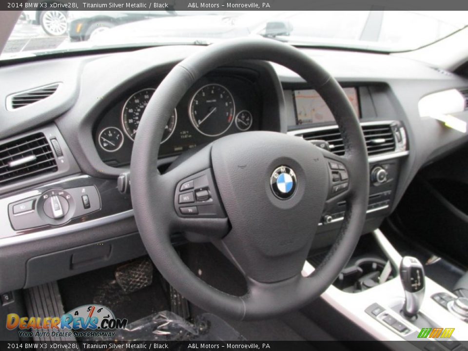 2014 BMW X3 xDrive28i Titanium Silver Metallic / Black Photo #13