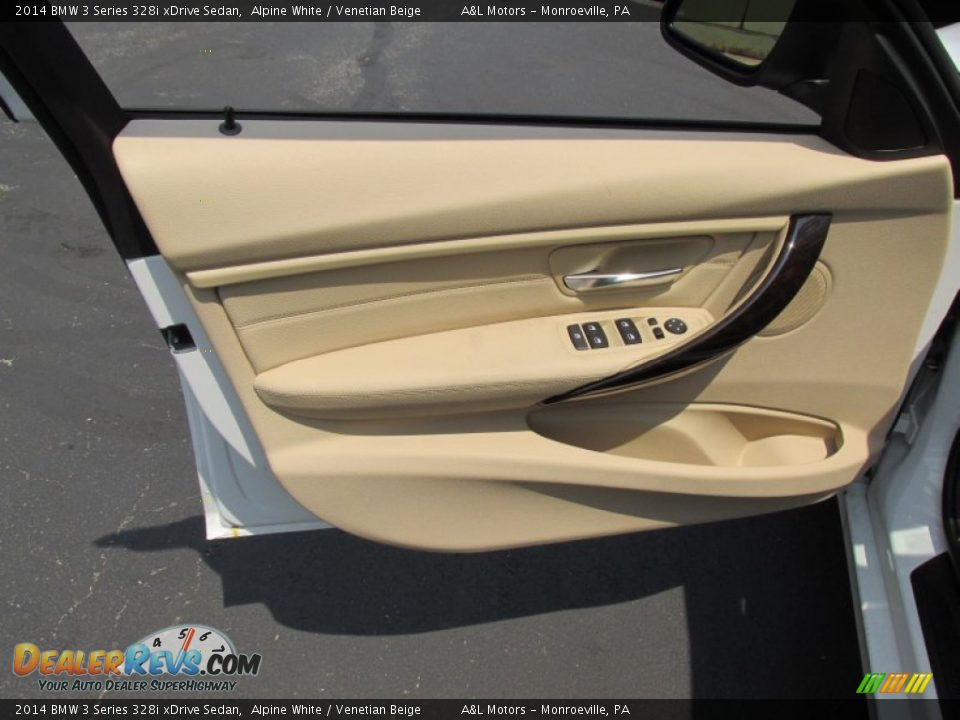2014 BMW 3 Series 328i xDrive Sedan Alpine White / Venetian Beige Photo #10