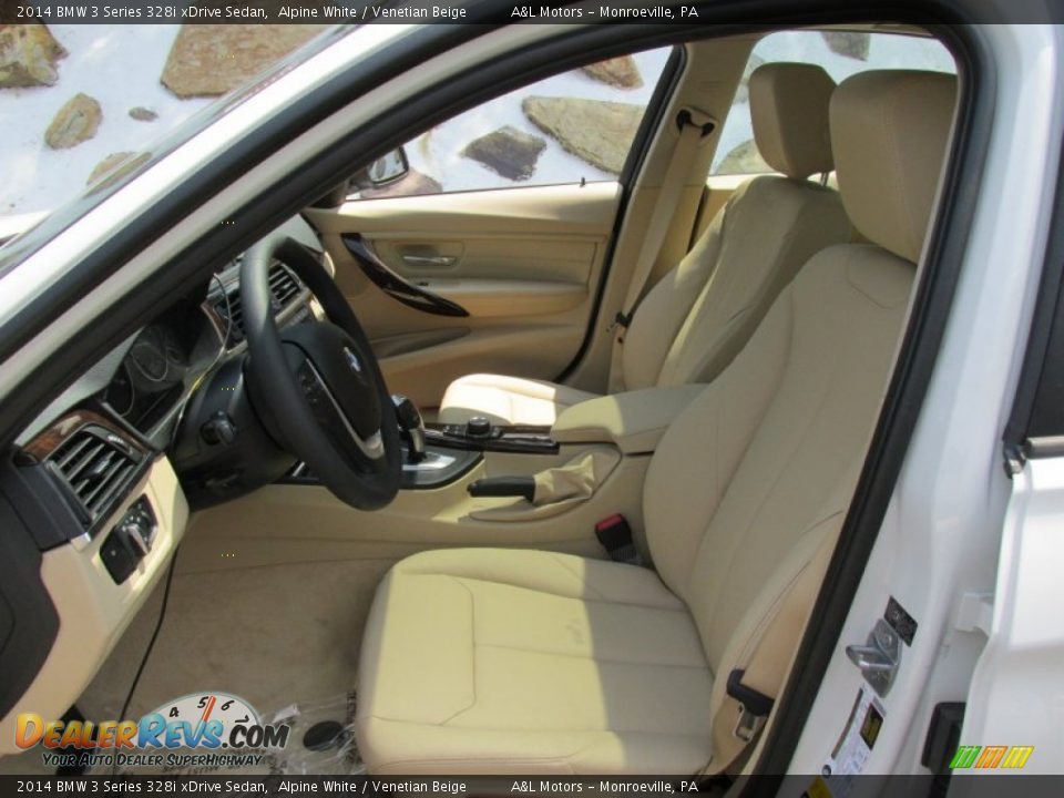 2014 BMW 3 Series 328i xDrive Sedan Alpine White / Venetian Beige Photo #11