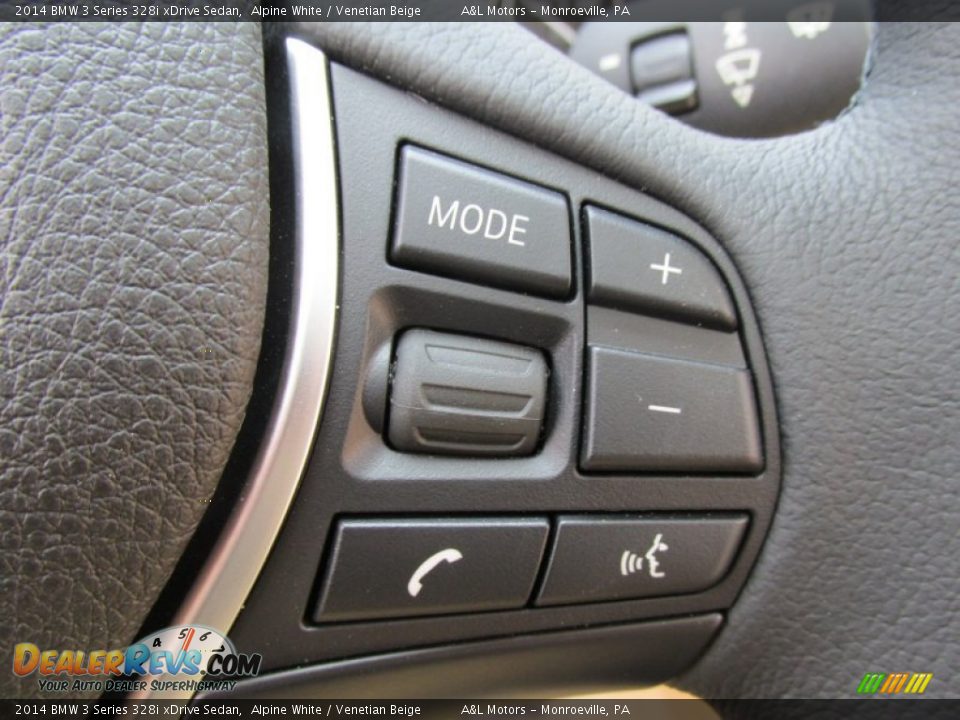 2014 BMW 3 Series 328i xDrive Sedan Alpine White / Venetian Beige Photo #18