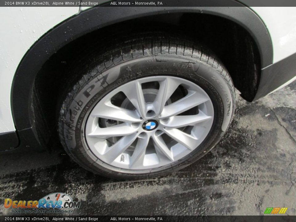2014 BMW X3 xDrive28i Alpine White / Sand Beige Photo #3