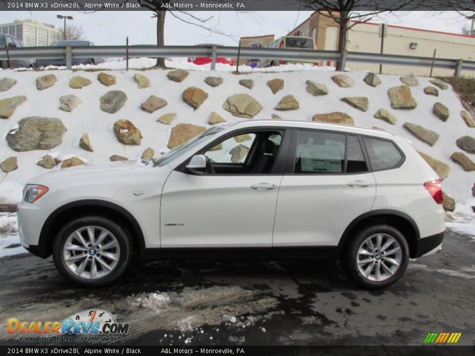 2014 BMW X3 xDrive28i Alpine White / Black Photo #2