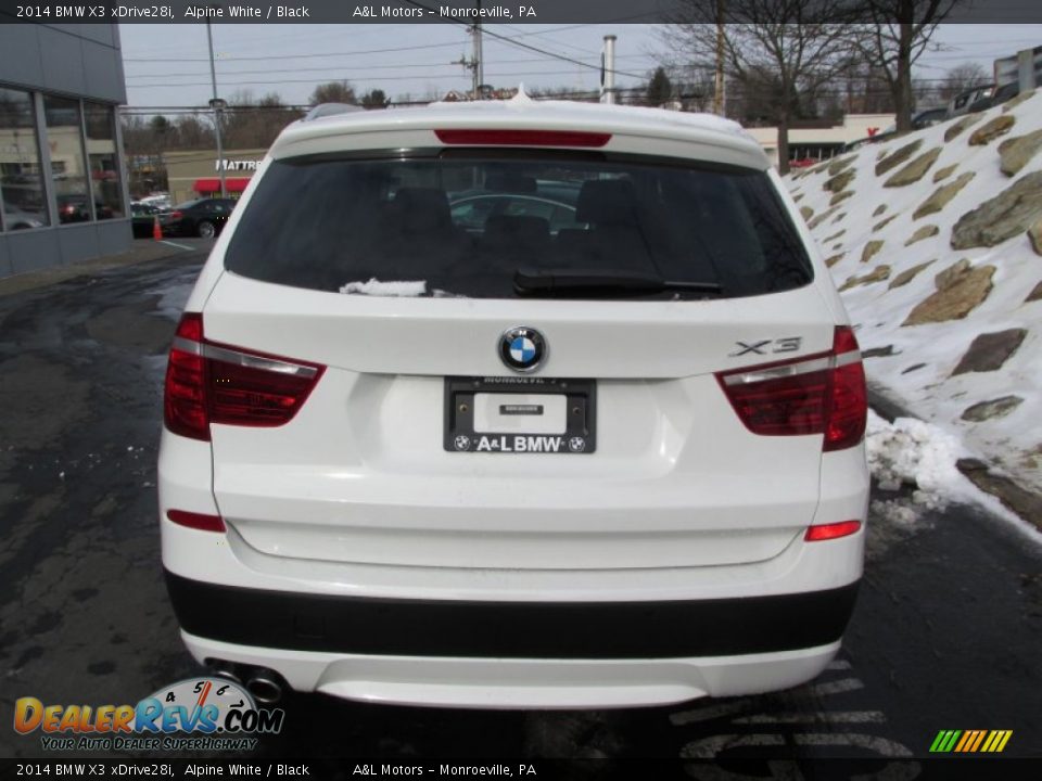 2014 BMW X3 xDrive28i Alpine White / Black Photo #5