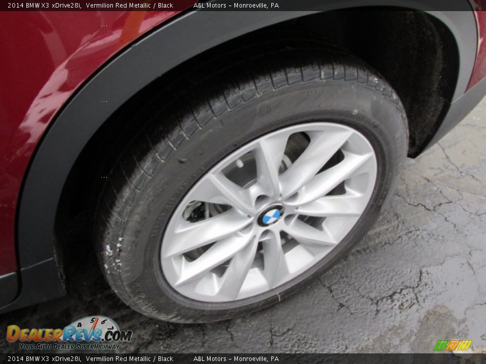 2014 BMW X3 xDrive28i Vermilion Red Metallic / Black Photo #3