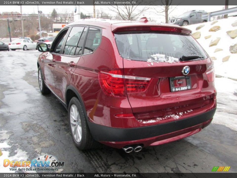 2014 BMW X3 xDrive28i Vermilion Red Metallic / Black Photo #4