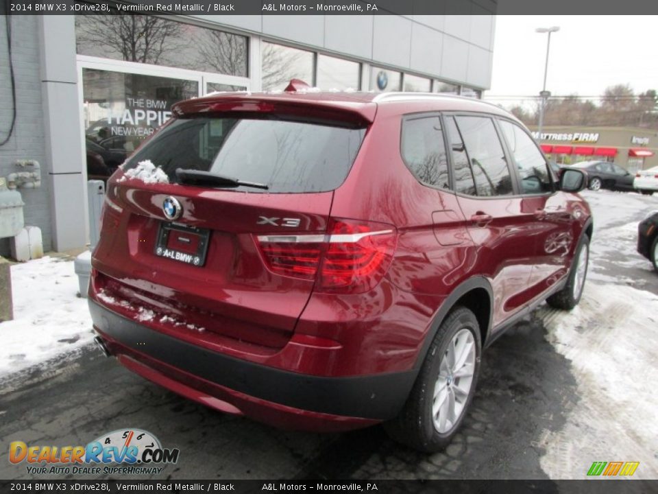 2014 BMW X3 xDrive28i Vermilion Red Metallic / Black Photo #6