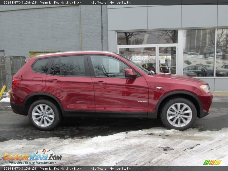 2014 BMW X3 xDrive28i Vermilion Red Metallic / Black Photo #7