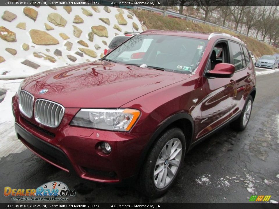 2014 BMW X3 xDrive28i Vermilion Red Metallic / Black Photo #9