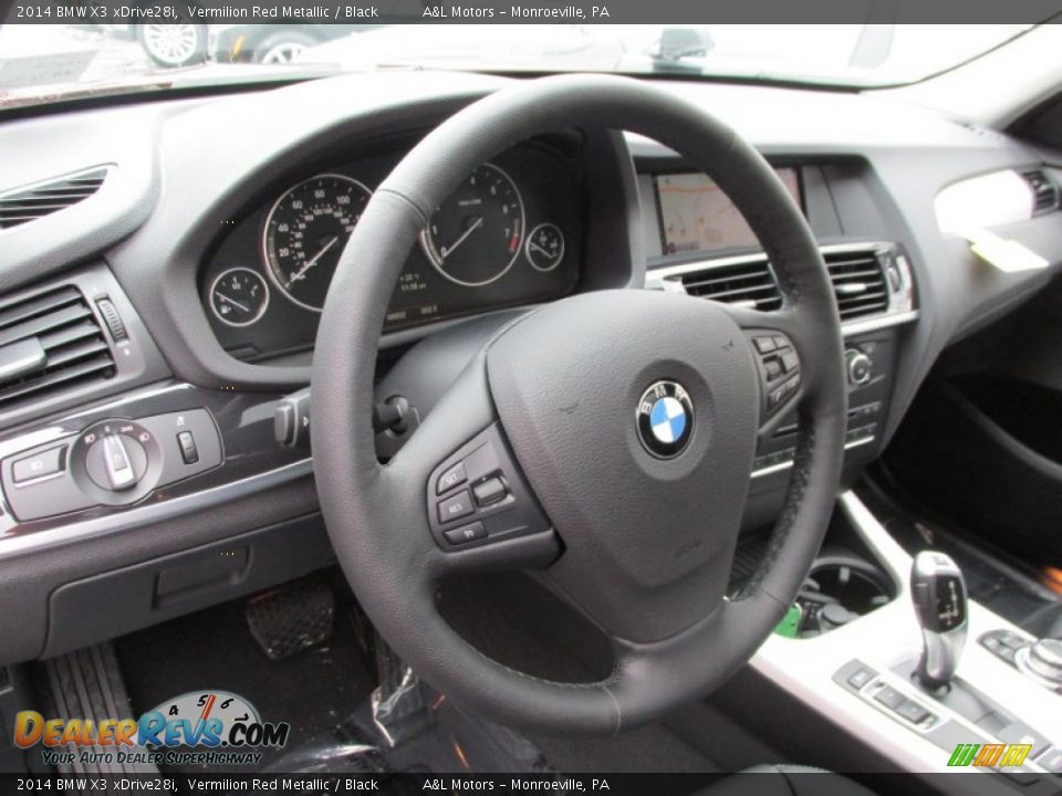 2014 BMW X3 xDrive28i Vermilion Red Metallic / Black Photo #14