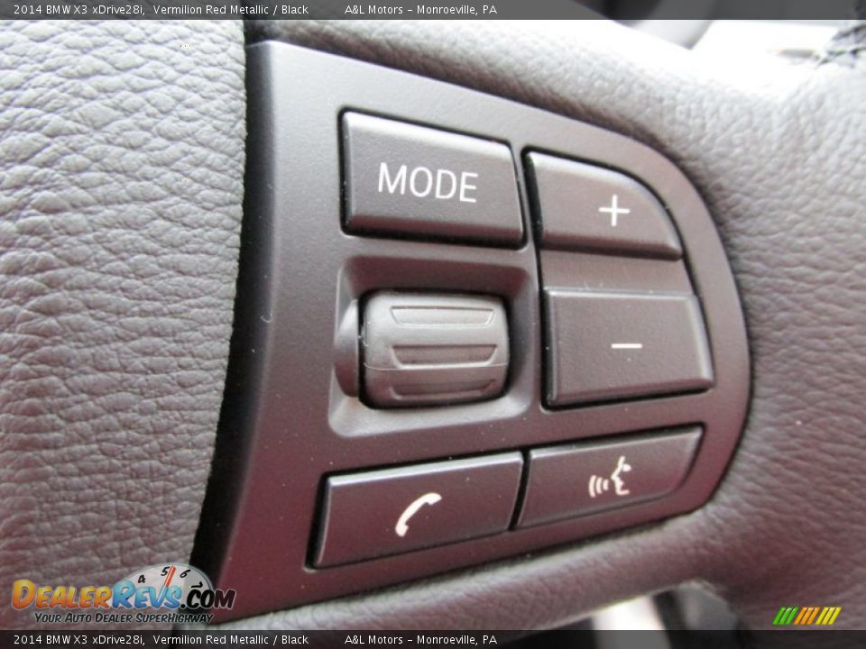 2014 BMW X3 xDrive28i Vermilion Red Metallic / Black Photo #18