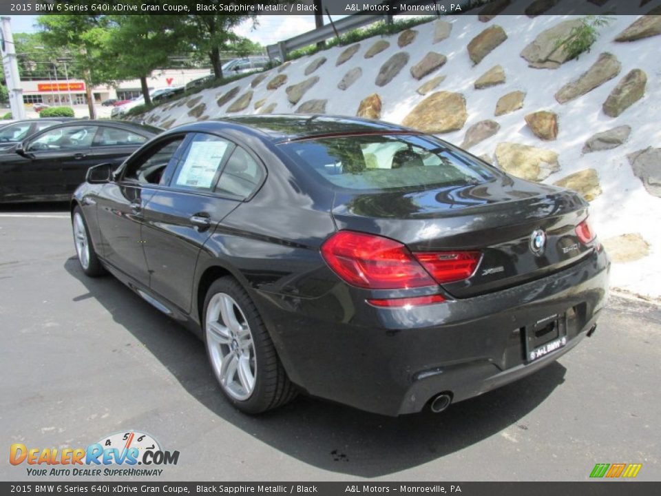 2015 BMW 6 Series 640i xDrive Gran Coupe Black Sapphire Metallic / Black Photo #4