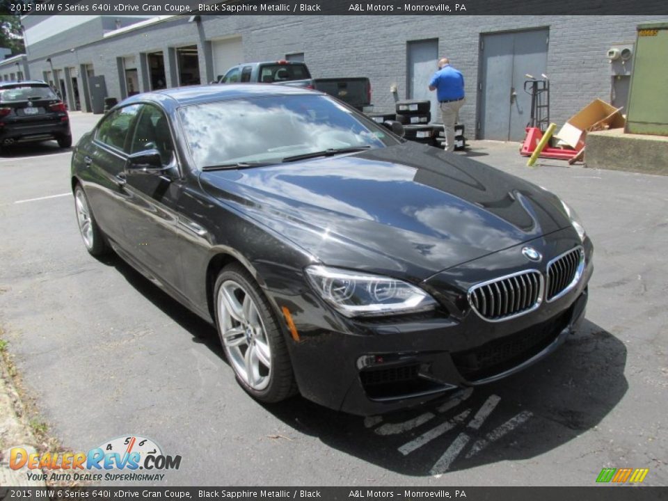 2015 BMW 6 Series 640i xDrive Gran Coupe Black Sapphire Metallic / Black Photo #7