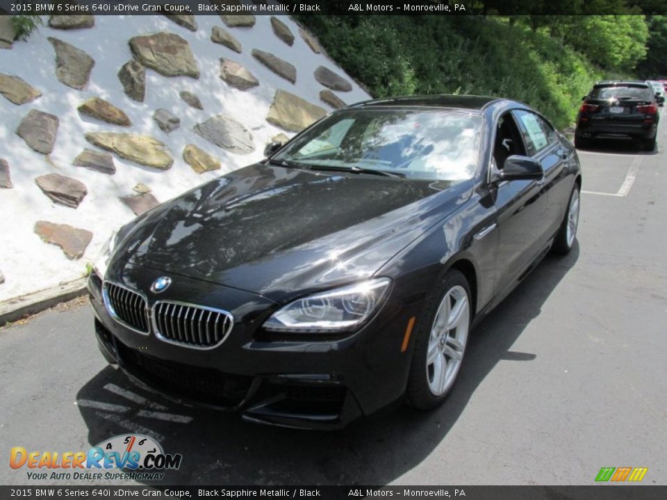 2015 BMW 6 Series 640i xDrive Gran Coupe Black Sapphire Metallic / Black Photo #9