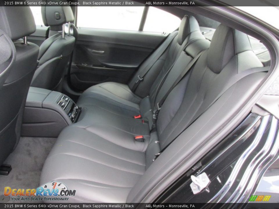 Rear Seat of 2015 BMW 6 Series 640i xDrive Gran Coupe Photo #13