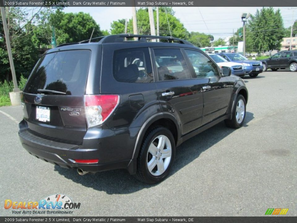 2009 Subaru Forester 2.5 X Limited Dark Gray Metallic / Platinum Photo #6