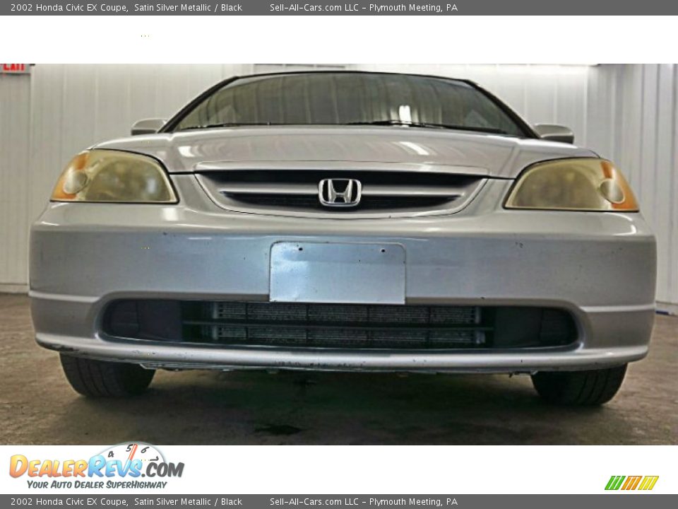 2002 Honda Civic EX Coupe Satin Silver Metallic / Black Photo #3
