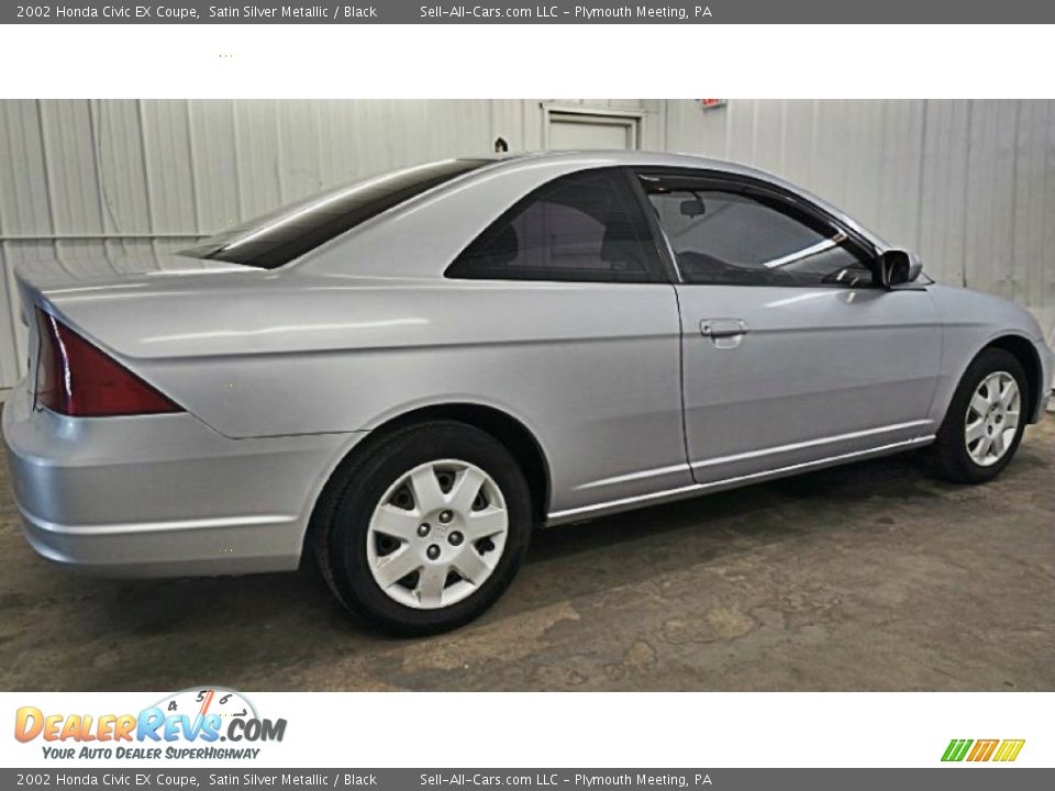 2002 Honda Civic EX Coupe Satin Silver Metallic / Black Photo #5