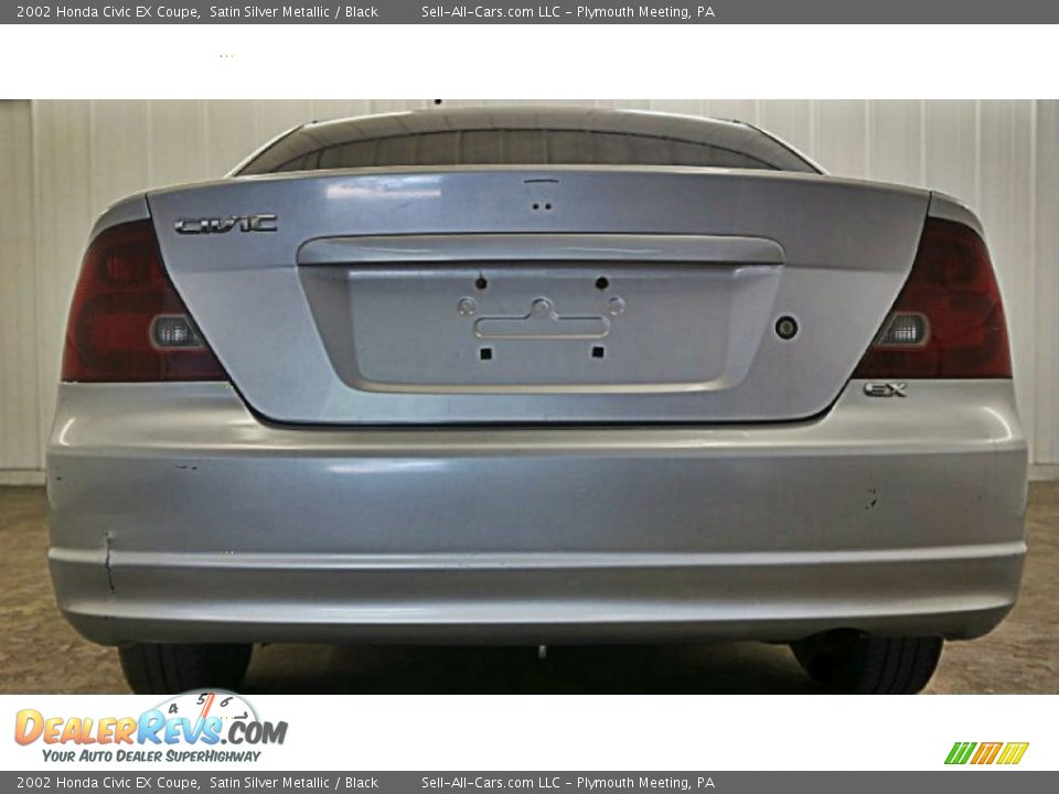 2002 Honda Civic EX Coupe Satin Silver Metallic / Black Photo #6