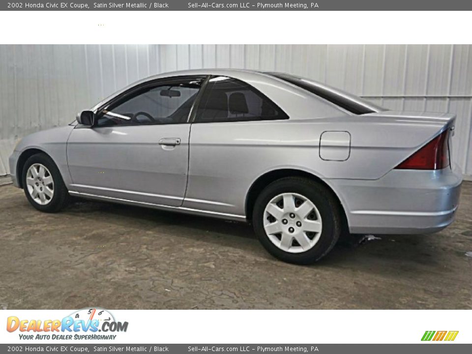 2002 Honda Civic EX Coupe Satin Silver Metallic / Black Photo #7