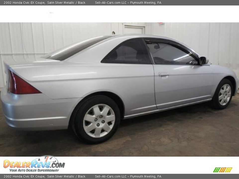 2002 Honda Civic EX Coupe Satin Silver Metallic / Black Photo #15