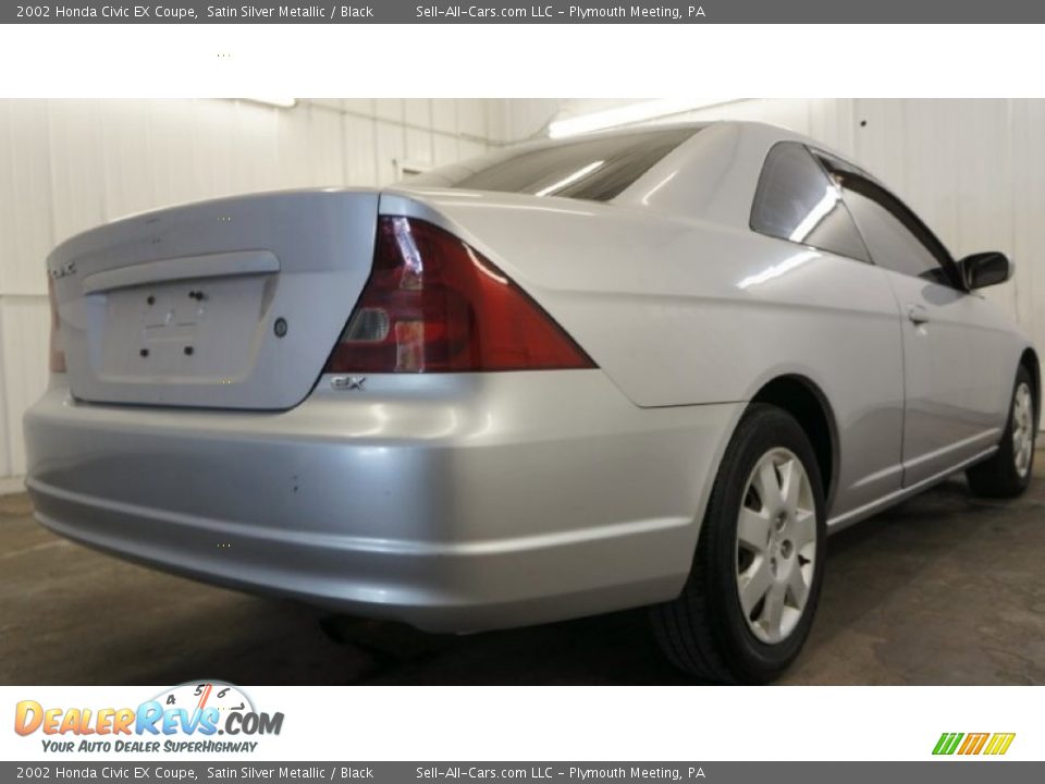 2002 Honda Civic EX Coupe Satin Silver Metallic / Black Photo #16