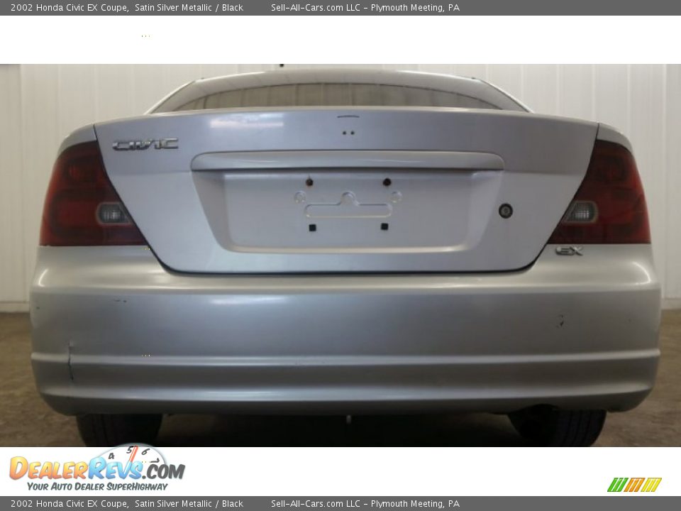 2002 Honda Civic EX Coupe Satin Silver Metallic / Black Photo #17