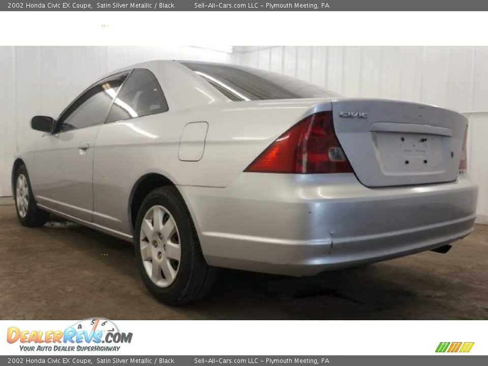 2002 Honda Civic EX Coupe Satin Silver Metallic / Black Photo #18
