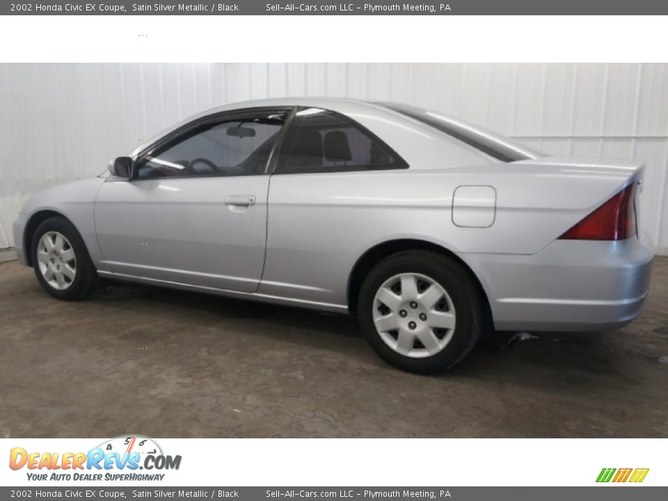 2002 Honda Civic EX Coupe Satin Silver Metallic / Black Photo #19