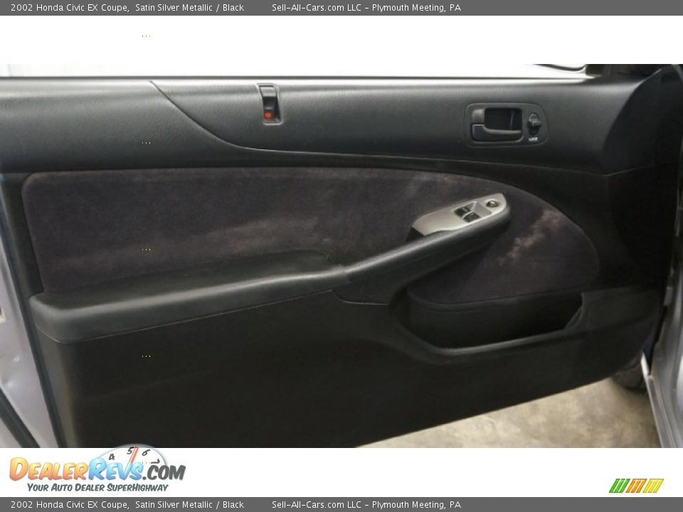 2002 Honda Civic EX Coupe Satin Silver Metallic / Black Photo #20