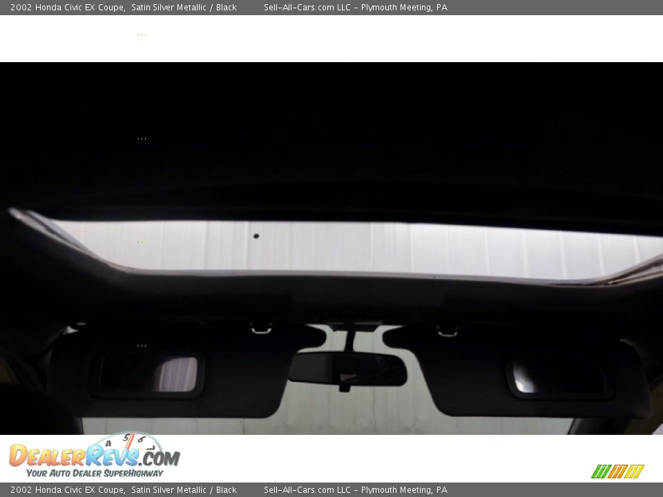 2002 Honda Civic EX Coupe Satin Silver Metallic / Black Photo #25