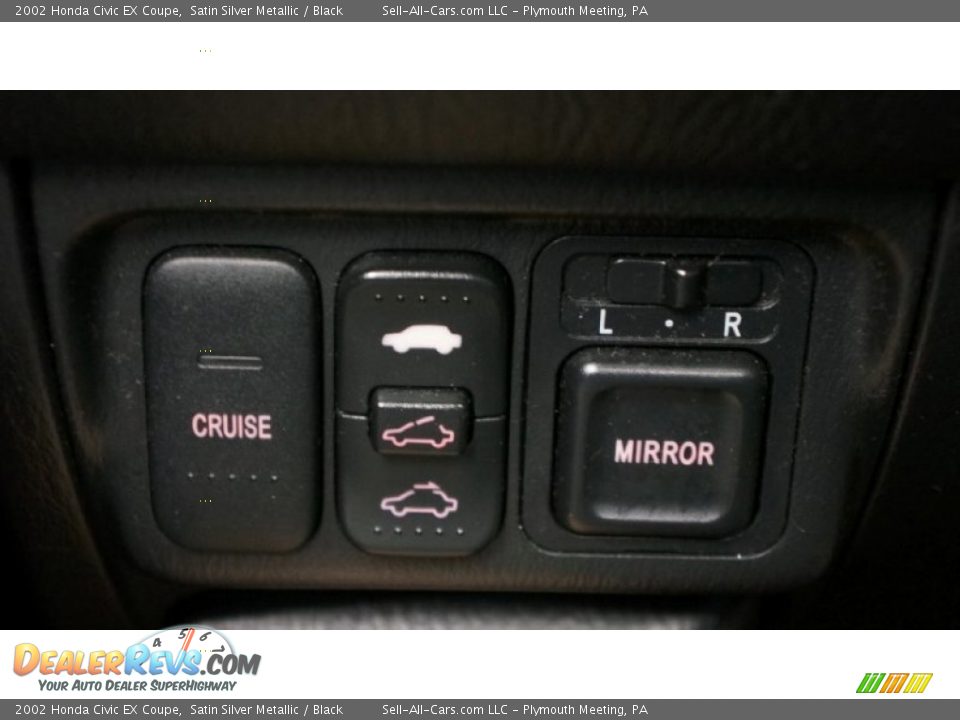 2002 Honda Civic EX Coupe Satin Silver Metallic / Black Photo #30