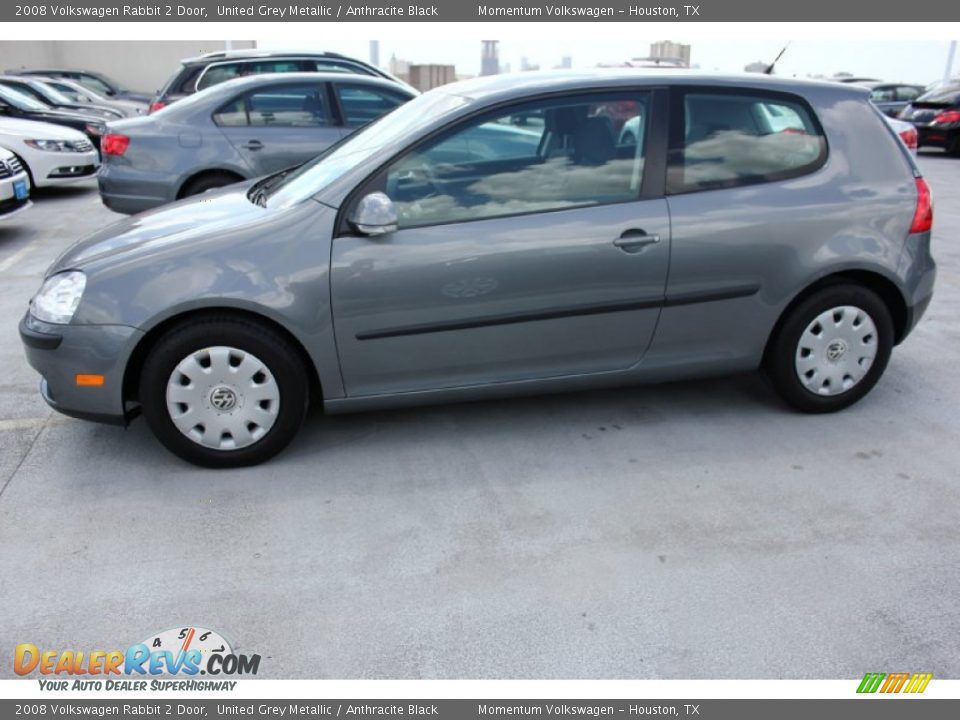 2008 Volkswagen Rabbit 2 Door United Grey Metallic / Anthracite Black Photo #6