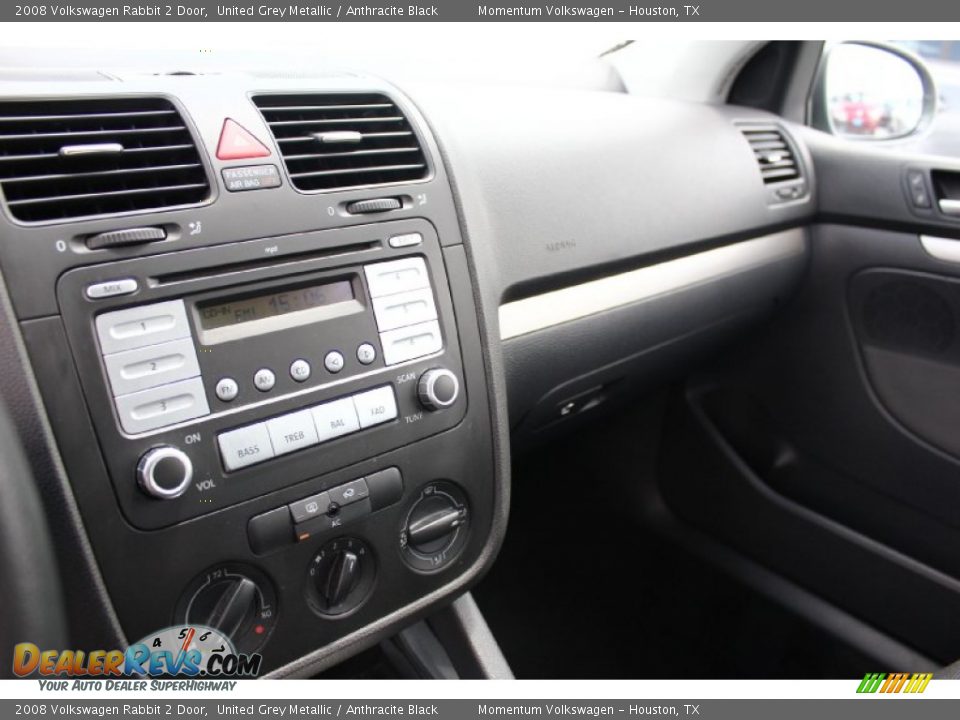 2008 Volkswagen Rabbit 2 Door United Grey Metallic / Anthracite Black Photo #17