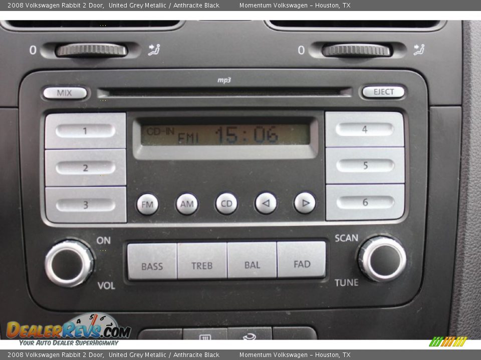 2008 Volkswagen Rabbit 2 Door United Grey Metallic / Anthracite Black Photo #19