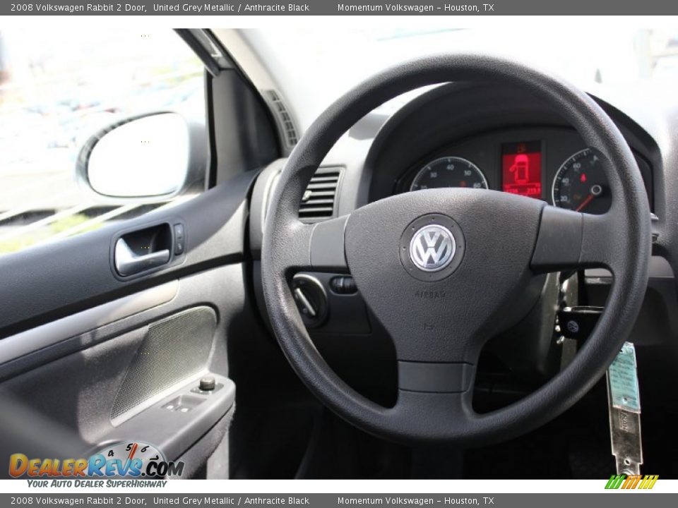 2008 Volkswagen Rabbit 2 Door United Grey Metallic / Anthracite Black Photo #25