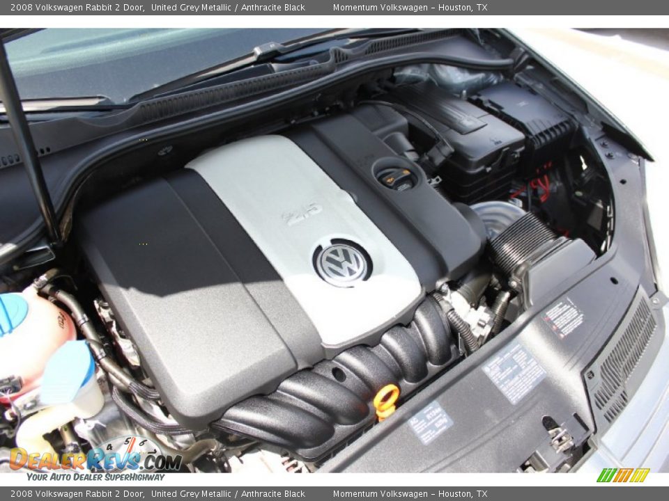 2008 Volkswagen Rabbit 2 Door United Grey Metallic / Anthracite Black Photo #31